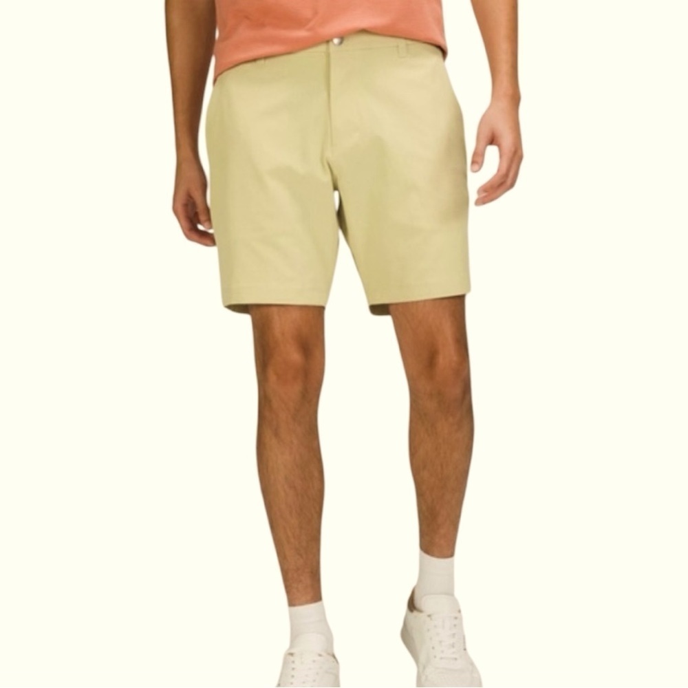 Lululemon Commission Short Classic 7" Men's Light Green Sz 32 Stretch Chino Golf